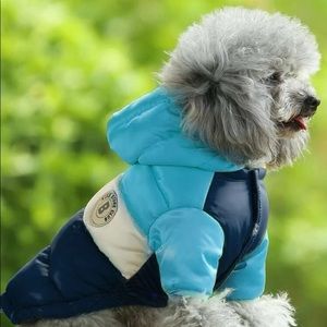 Block hooded Pet Coat